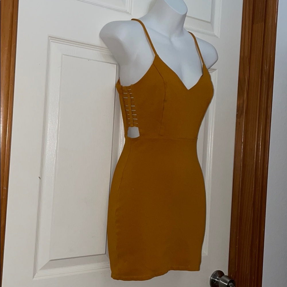 JOE & ELLE Mustard extra mini dress ❤️😍